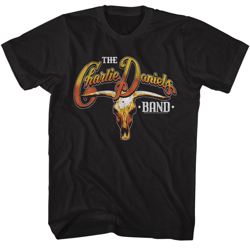 Charlie Daniels Band Cow Skull And Logo Official T-Shirt