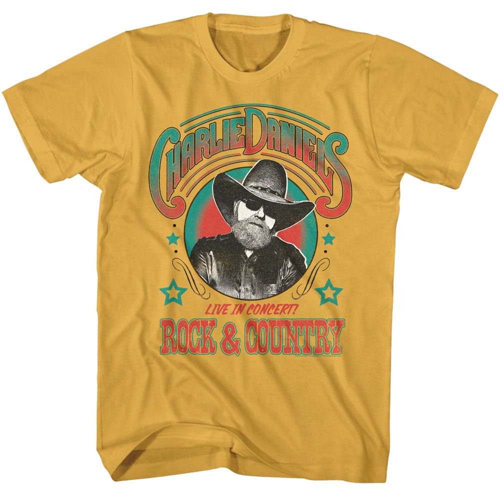 Charlie Daniels Band Rock And Country Official T-Shirt