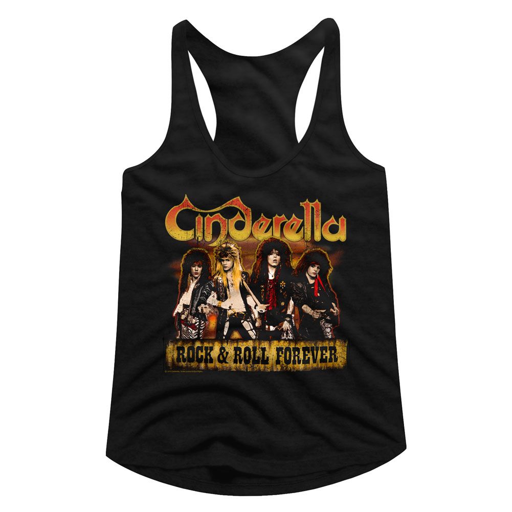 Cinderella Night Rock N Roll Forever Full Band Official Ladies Racerback Shirt