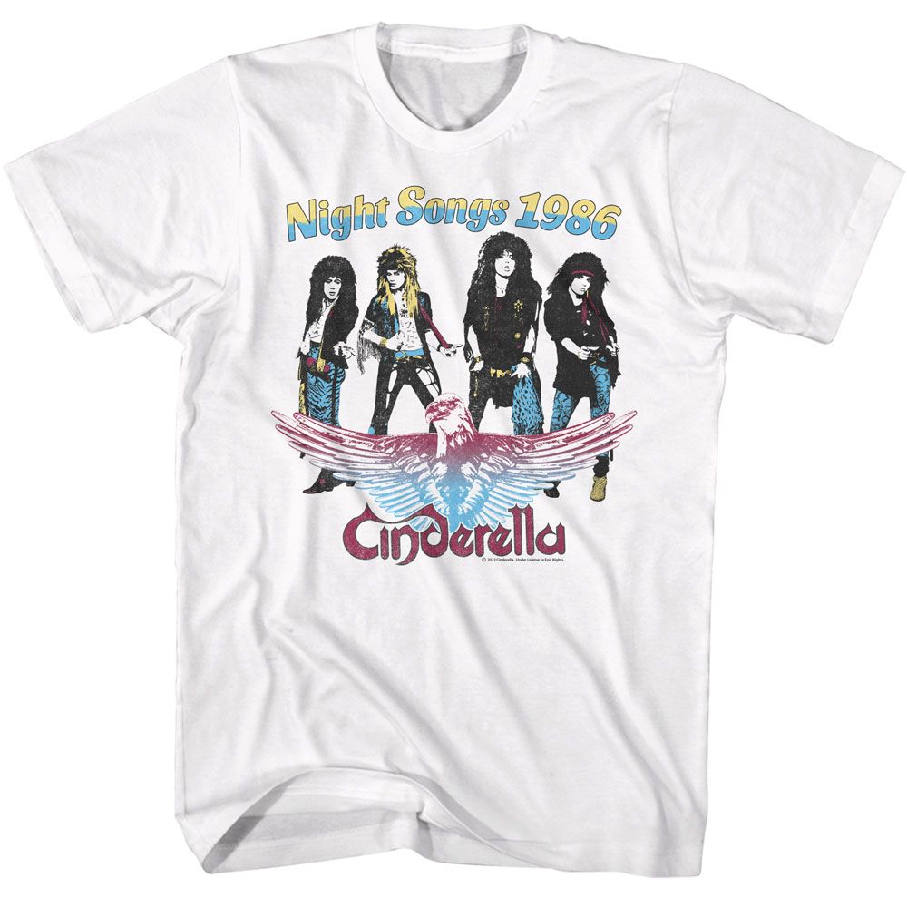 Cinderella Night Songs 1986 Official T-Shirt
