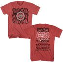 Cheap Trick Dream Police Tour Red Heather T-Shirt