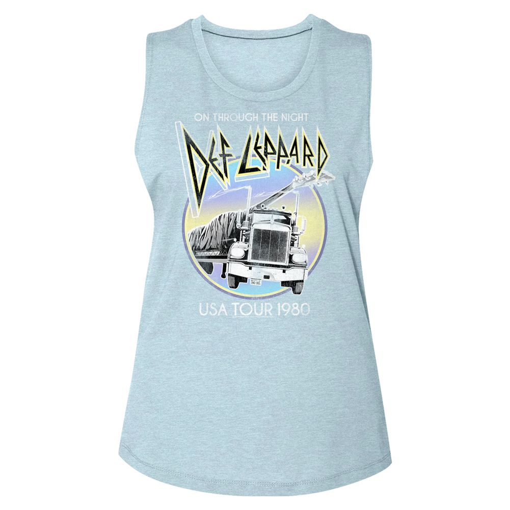 Def Leppard Pastel Night Official Ladies Muscle Tank