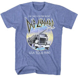 Def Leppard Pastel On Through The Night Heather T-Shirt