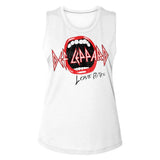 Def Leppard Love Bites Mouth Official Ladies Muscle Tank