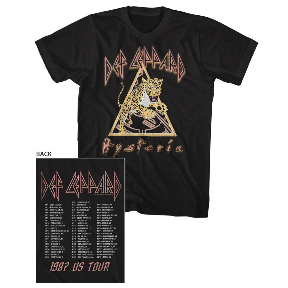 Def Leppard Hysteria Front And Back Official T-Shirt