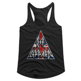 Def Leppard British Logo Official Ladies Racerback Shirt