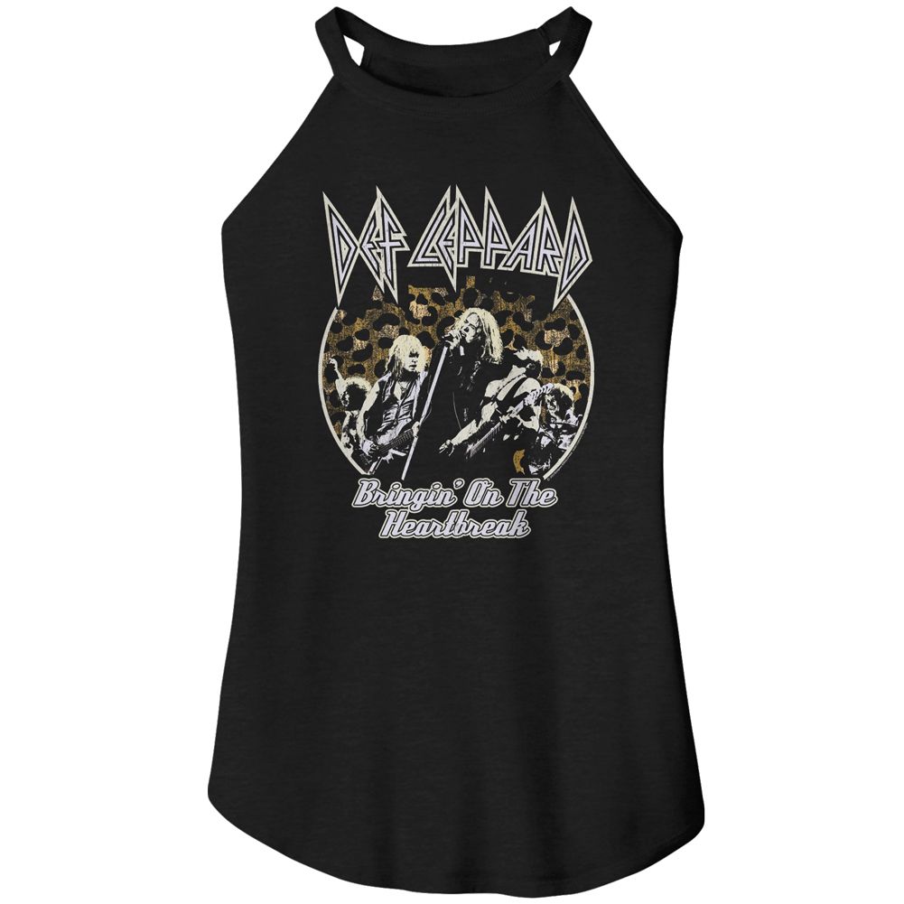 Def Leppard Bringing The Heartbreak Circle Official Ladies Sleeveless Rocker Tank