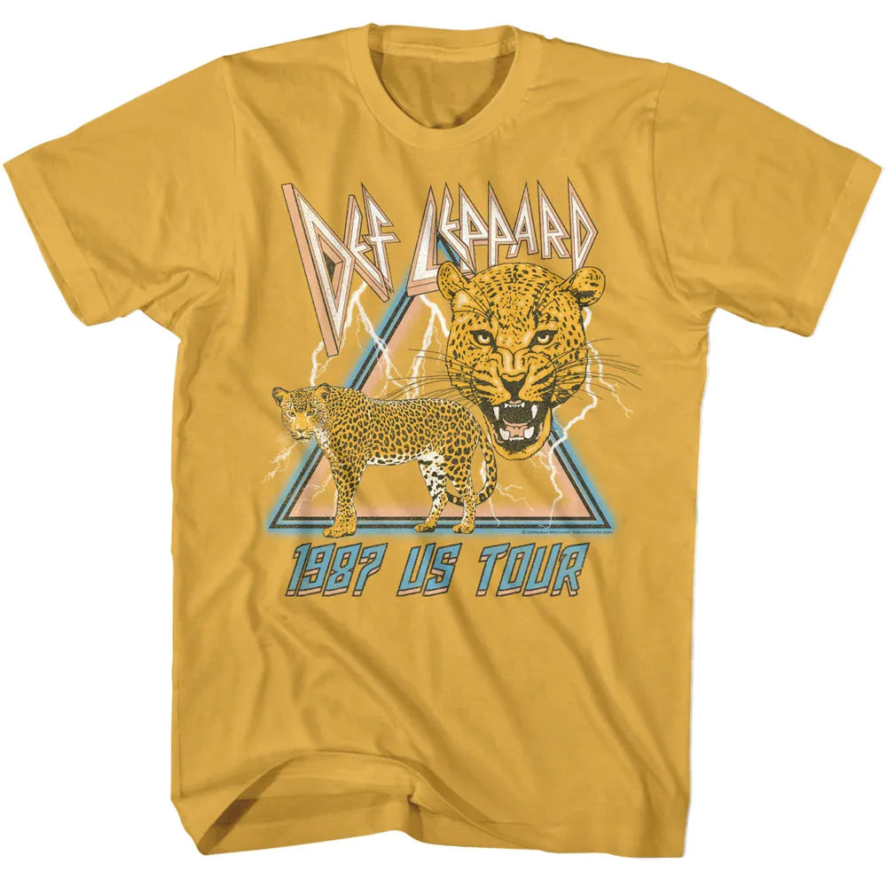 Def Leppard 1987 Lightning And Leopards Official T-Shirt