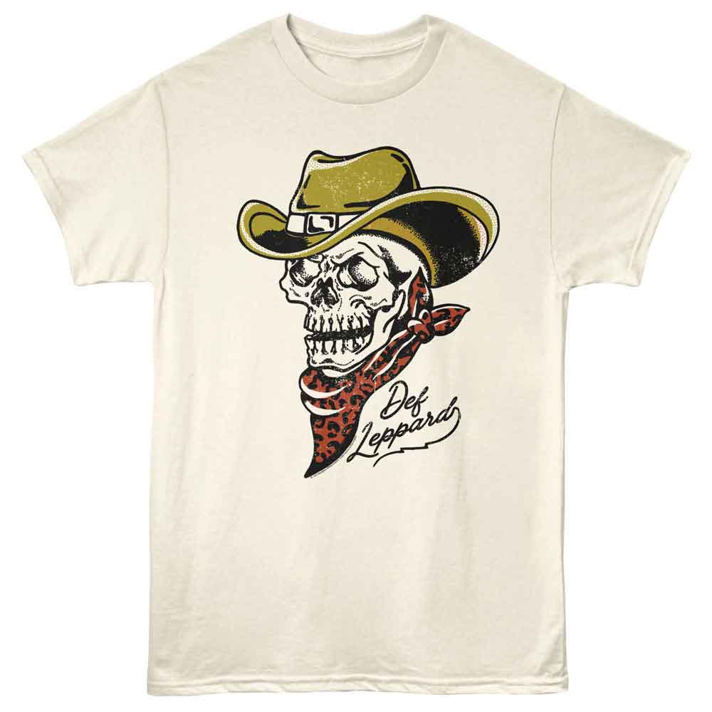 Def Leppard Cowboy Skeleton Official T-Shirt