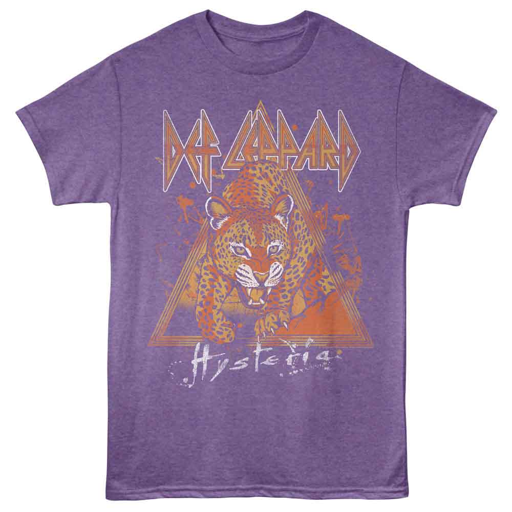 Def Leppard Leopard Hysteria Official Heather T-Shirt