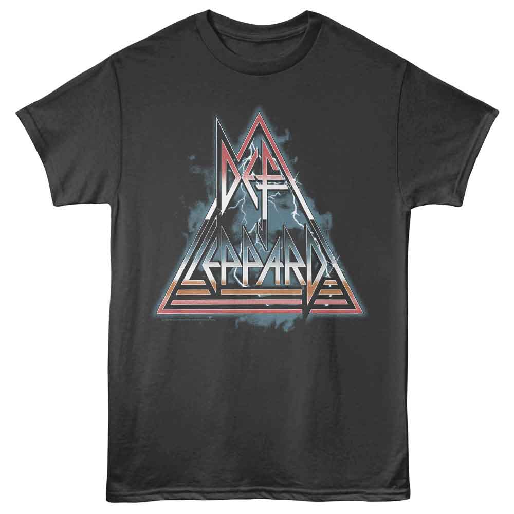 Def Leppard Clouds Lightning Triangle Official T-Shirt