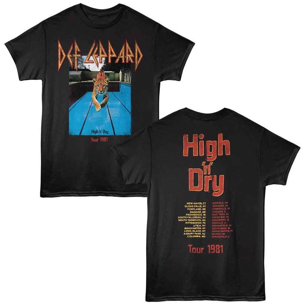 Def Leppard High N Dry 81 F/B Official T-Shirt