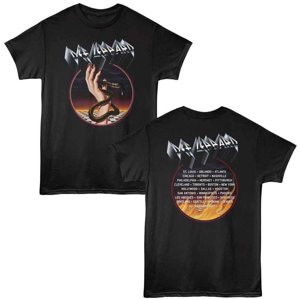 Def Leppard Snake Hold F/B Official T-Shirt