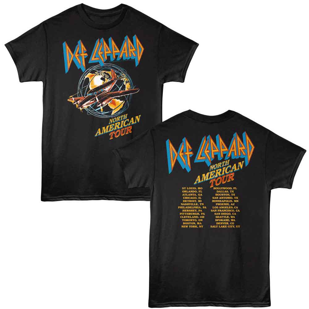 Def Leppard NA Tour Plane F/B Official T-Shirt