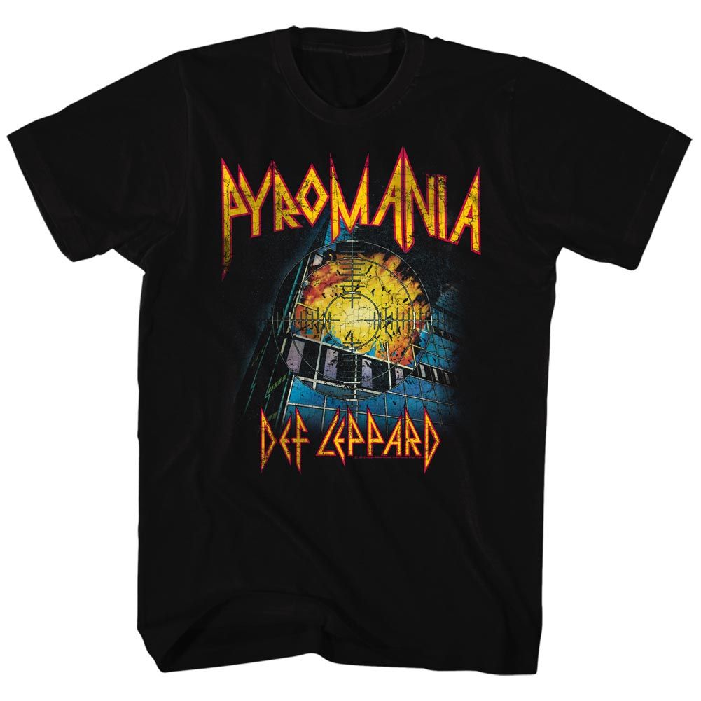 Def Leppard Its On Fire Pyromania Official T-Shirt
