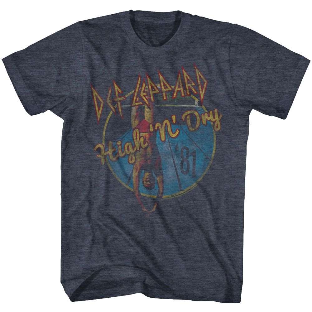 Def Leppard Faded High 'N Dry Heather T-Shirt 3X-Large *Sale