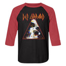 Def Leppard No BG Hysteria  Official Raglan T-Shirt