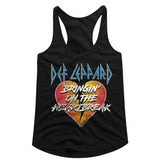 Def Leppard Bringin' On The Heartbreak Official Ladies Racerback Shirt