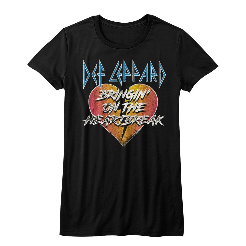 Def Leppard Bringin' On The Heartbreak Official Ladies T-Shirt