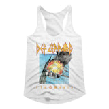 Def Leppard Faded Pyromania Official Ladies Racerback Shirt