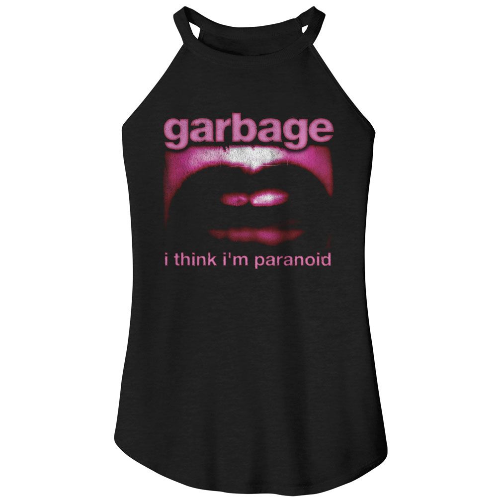 Garbage Paranoid Mouth Official Ladies Sleeveless Rocker Tank