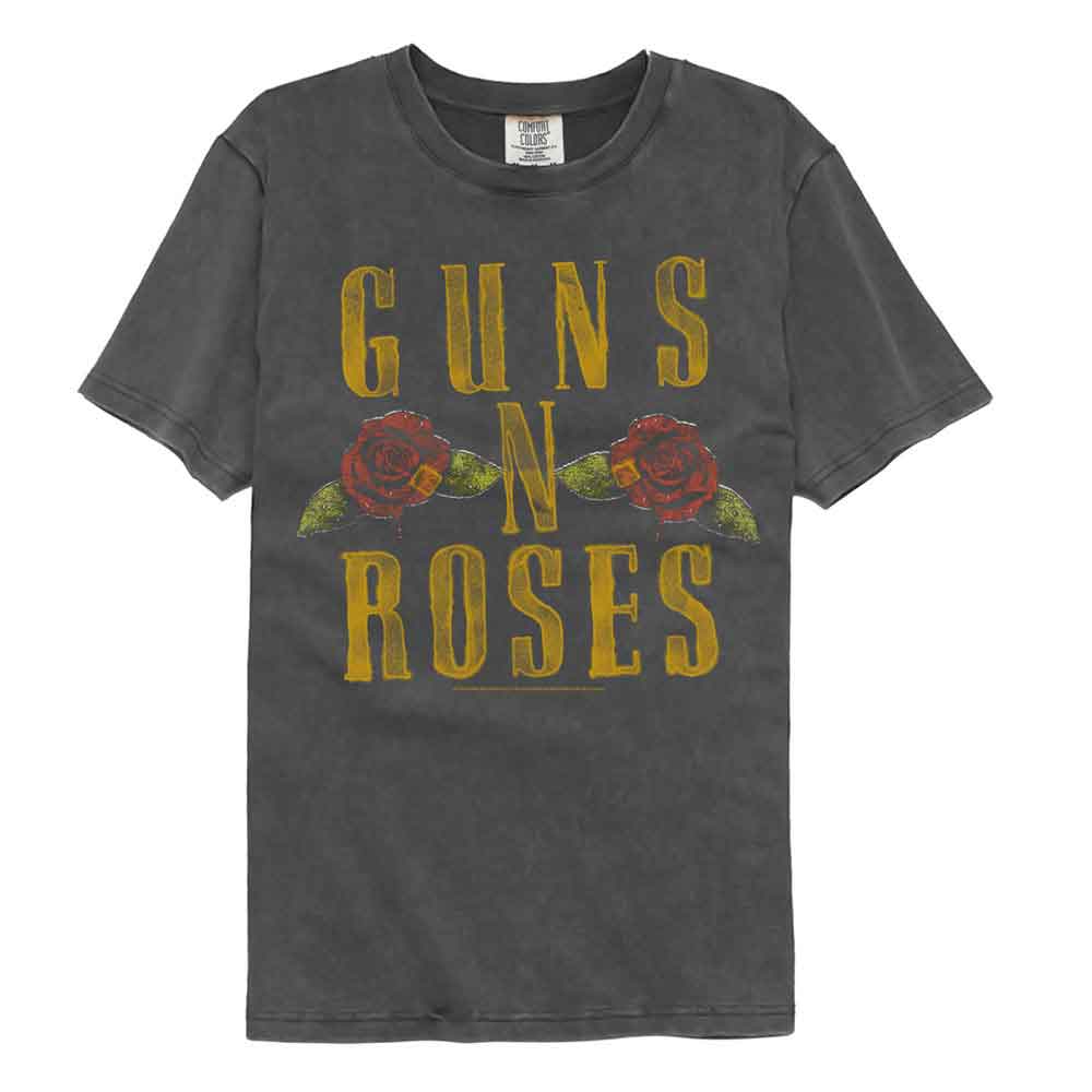 Guns N Roses Logo And Roses Official Comfort Colors T-Shirt