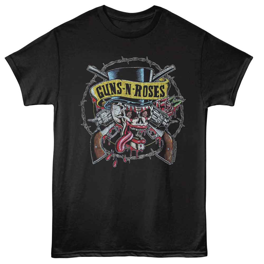 Guns N Roses Clown Skull And Pistols Official T-Shirt