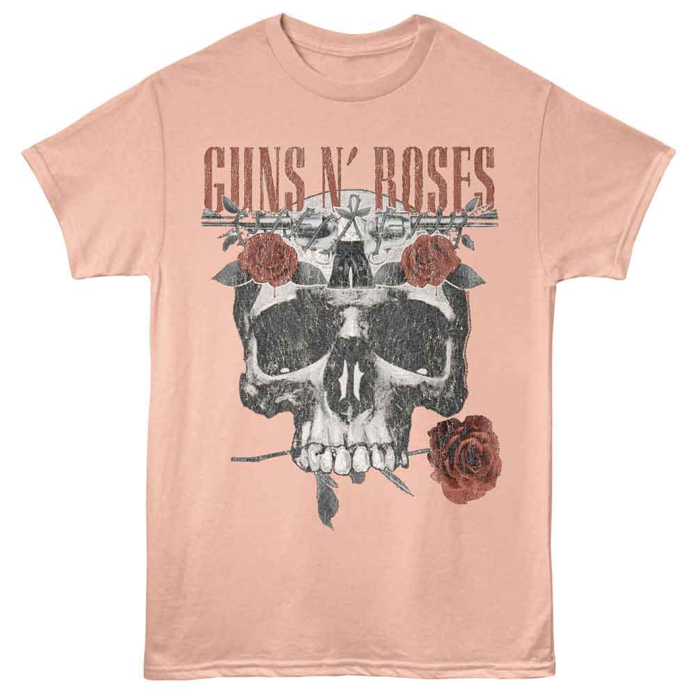 Guns N Roses Flower Skull Official T-Shirt
