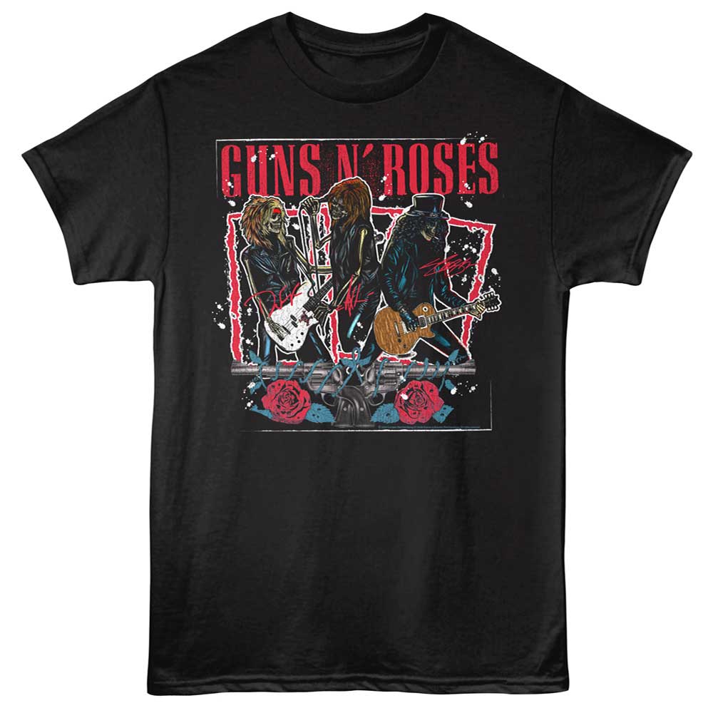 Guns N Roses Skeleton Band Official T-Shirt