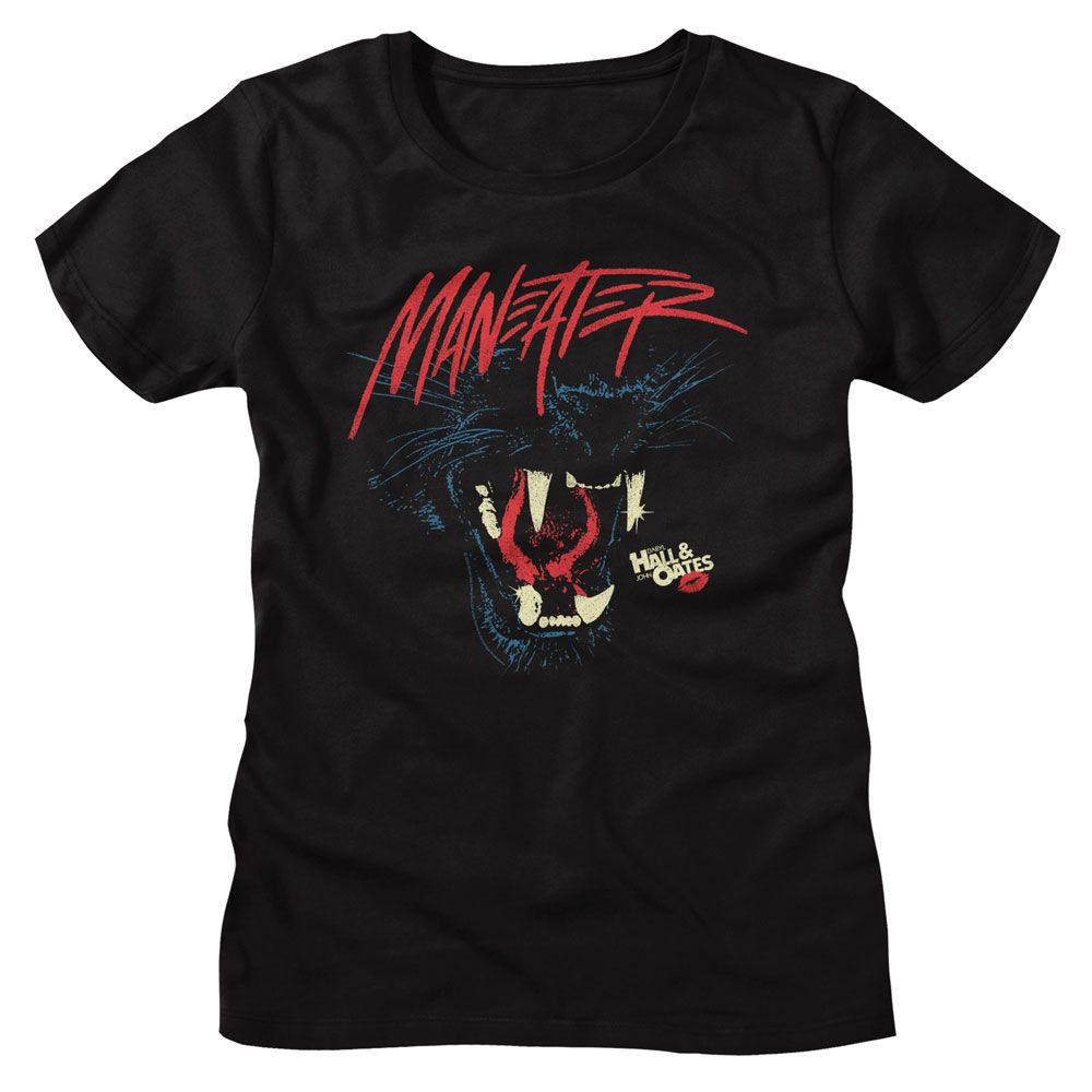 Hall And Oates Maneater Panther Official Ladies T-Shirt