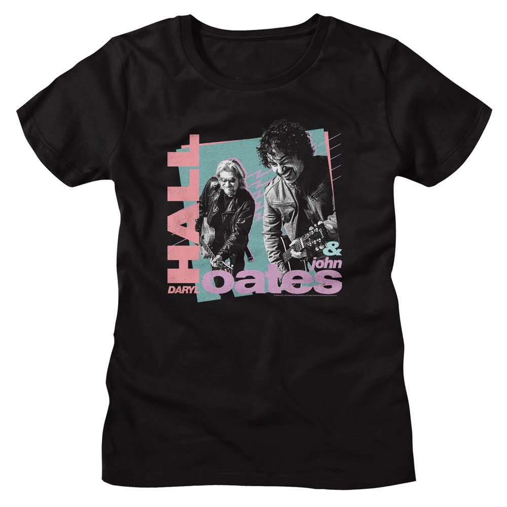 Hall And Oates Rockin 80's Shapes Official Ladies T-Shirt