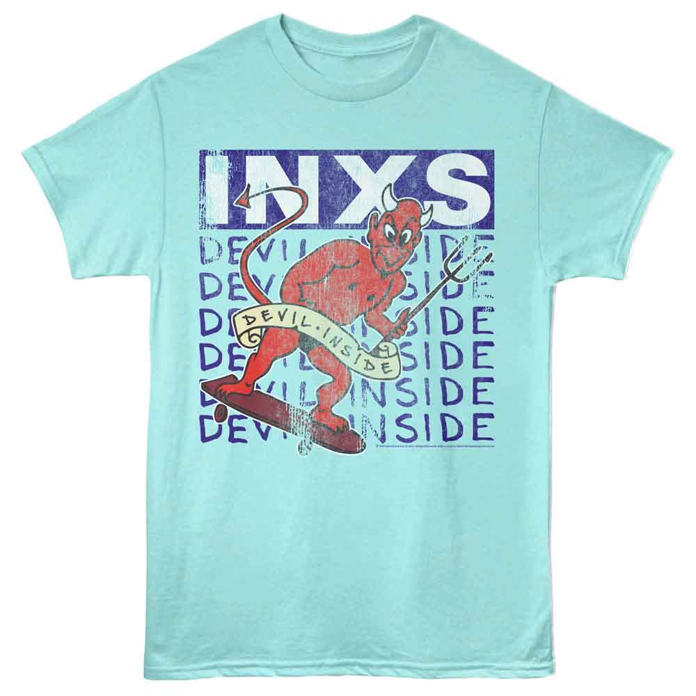 INXS Devil Inside Repeat Official Heather T-Shirt
