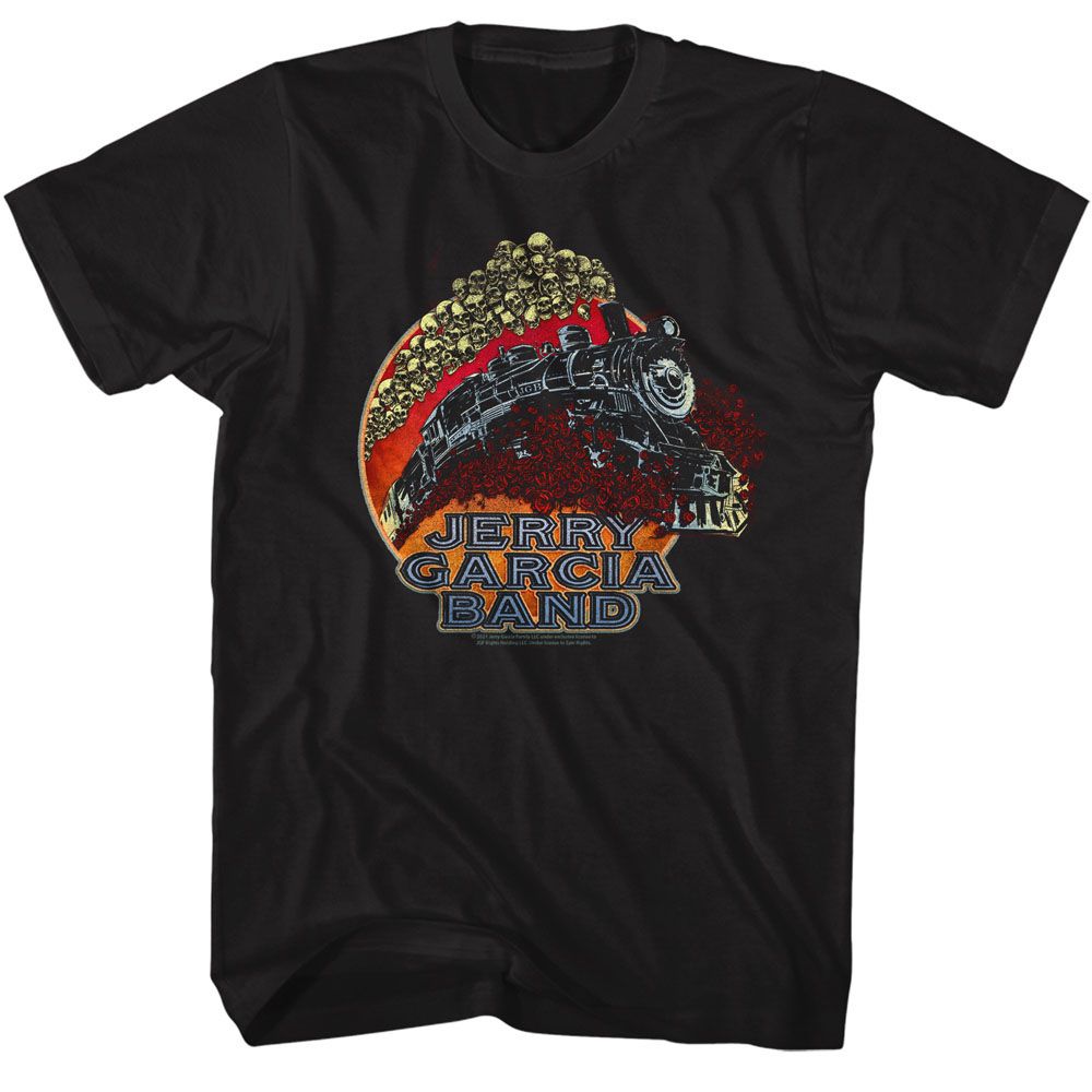 Jerry Garcia Train And Skulls Official T-Shirt