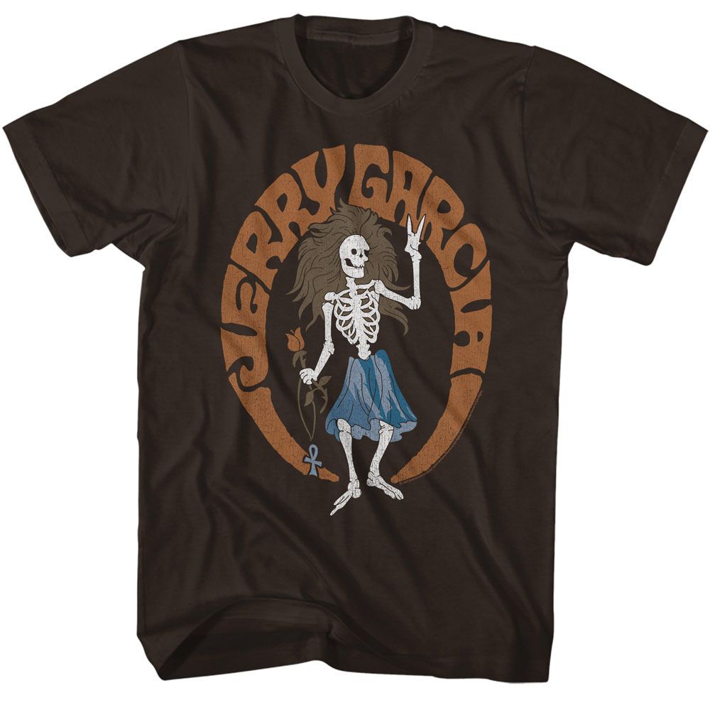 Jerry Garcia Skeleton Hippie Official T-Shirt