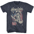 Jimi Hendrix Flag Official Heather T-Shirt