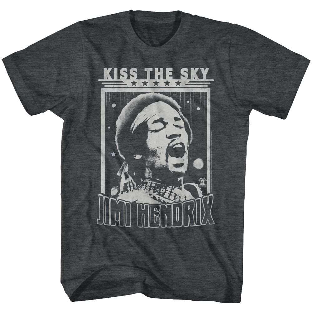 Jimi Hendrix Kiss The Sky Official Heather T-Shirt