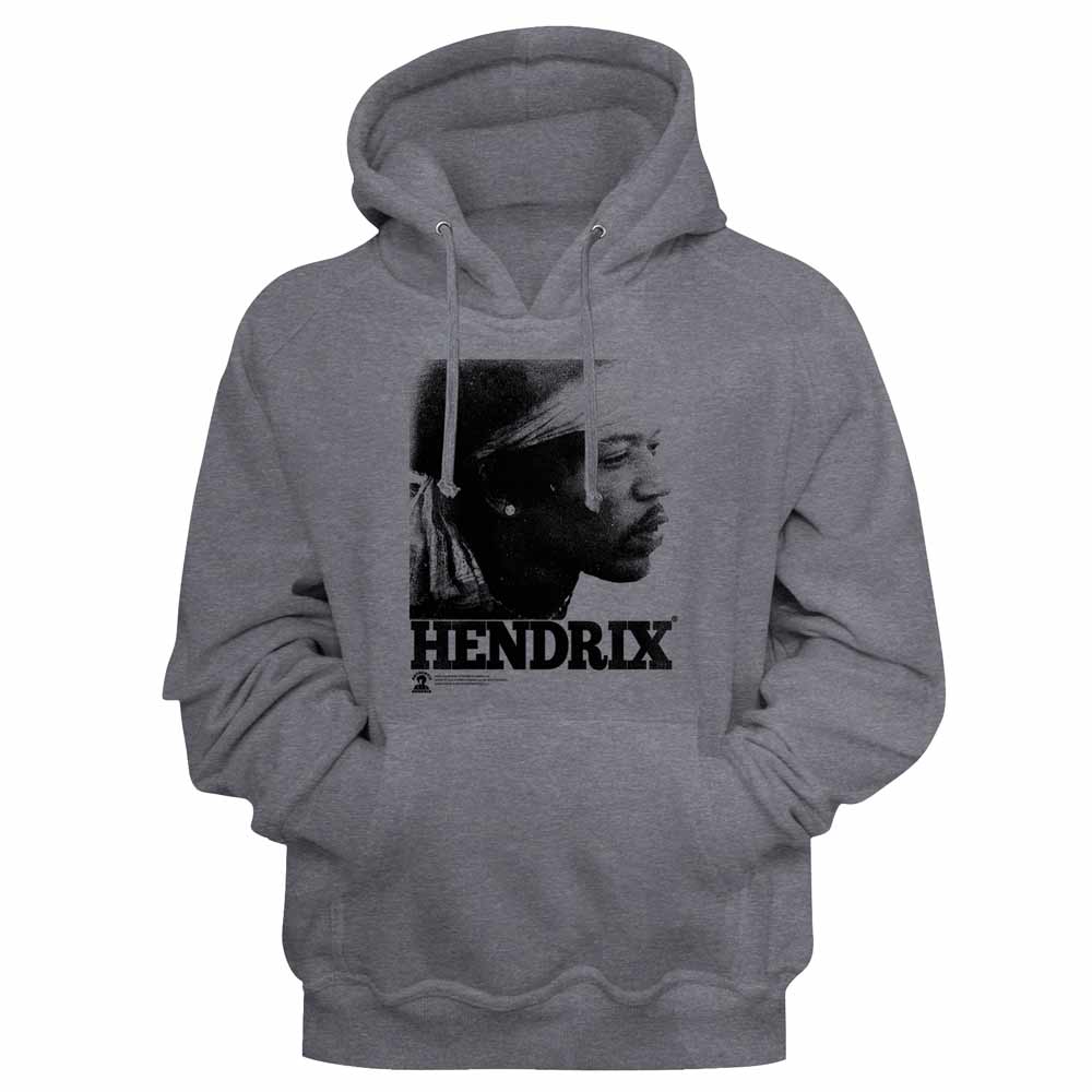 Jimi Hendrix Vintage Face Official Heather Hoodie