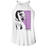 Jimi Hendrix Handwritten Lyrics Official Ladies Sleeveless Rocker Tank