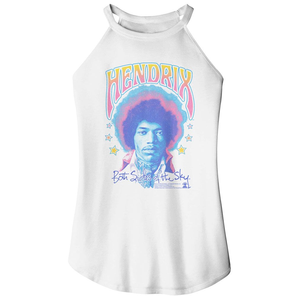 Jimi Hendrix Pastel Both Sides Official Ladies Sleeveless Rocker Tank
