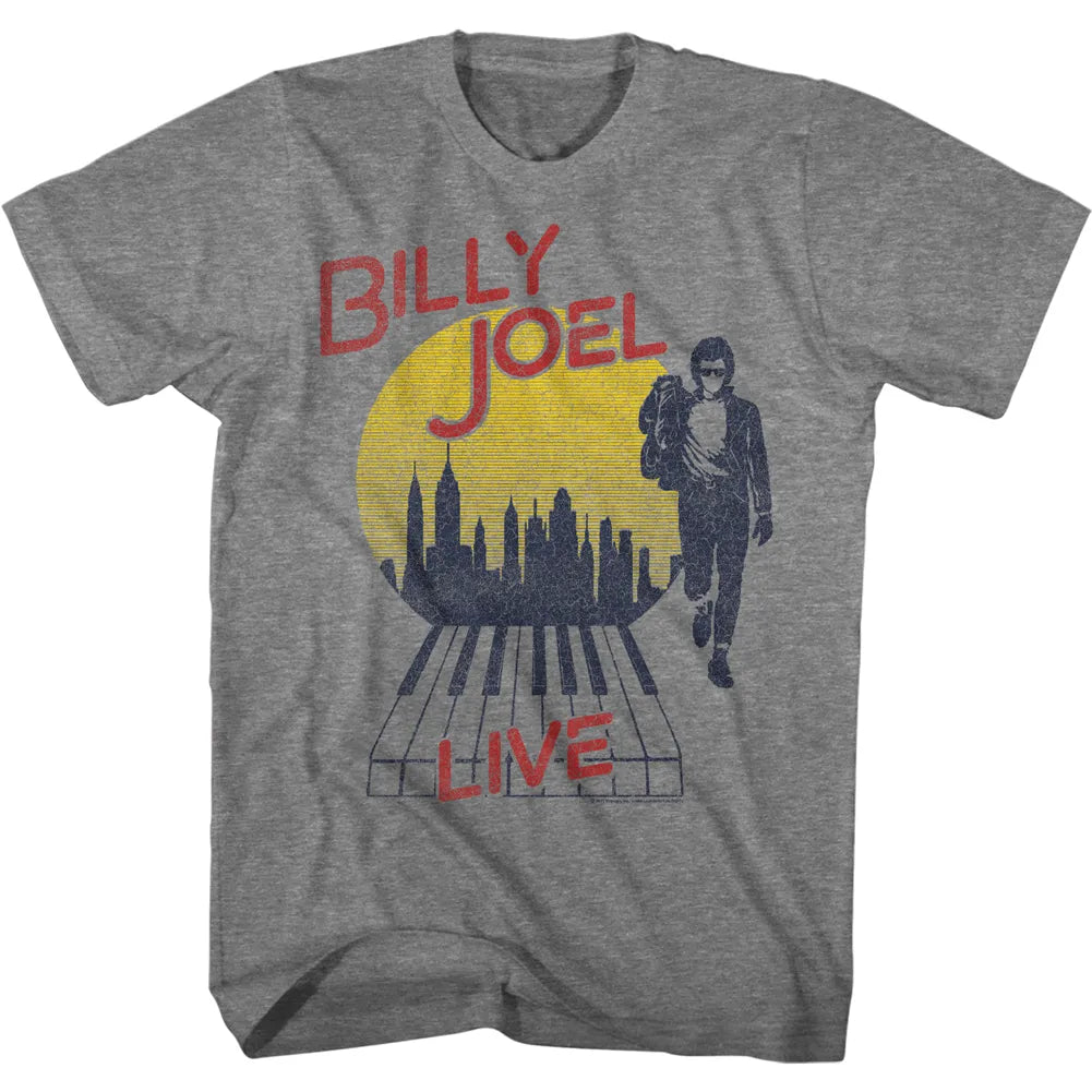 Billy Joel Live City Official Heather T-Shirt 2X-Large *Sale