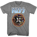 Kiss Blue Logo Roll Over Heather T-Shirt