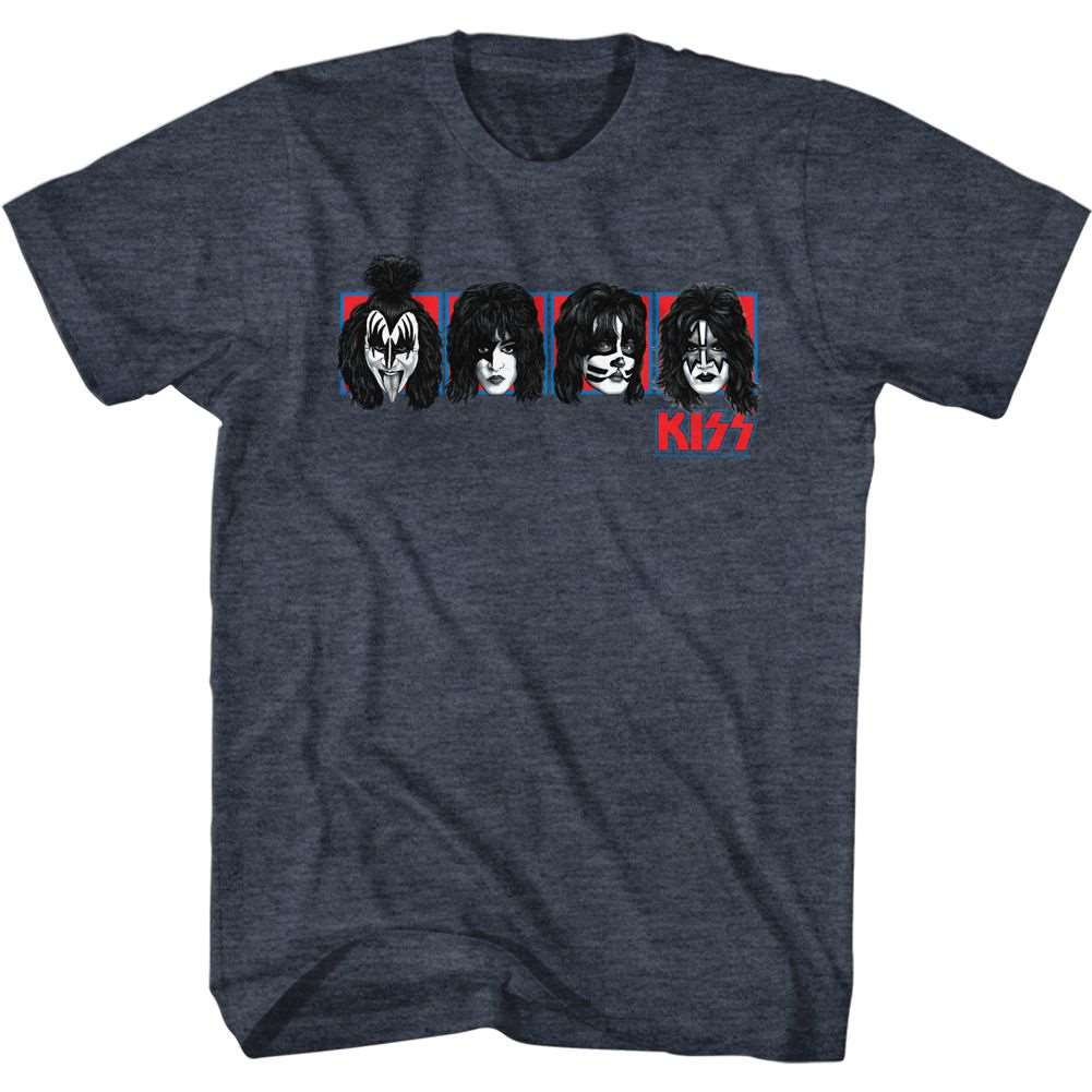 Kiss Squares Heather T-Shirt