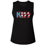 Kiss Flag Official Ladies Muscle Tank