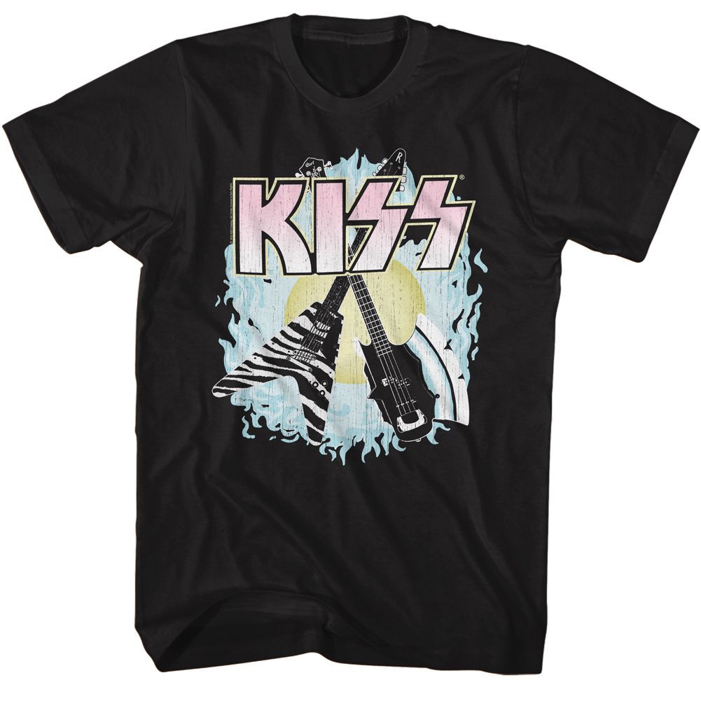 Kiss Two Guitars Official T-Shirt