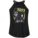 Kiss Spike Circles Official Ladies Sleeveless Rocker Tank