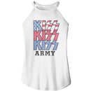 Kiss Patriotic Logo Official Ladies Sleeveless Rocker Tank