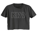 Kiss Outline Official Ladies Crop Top