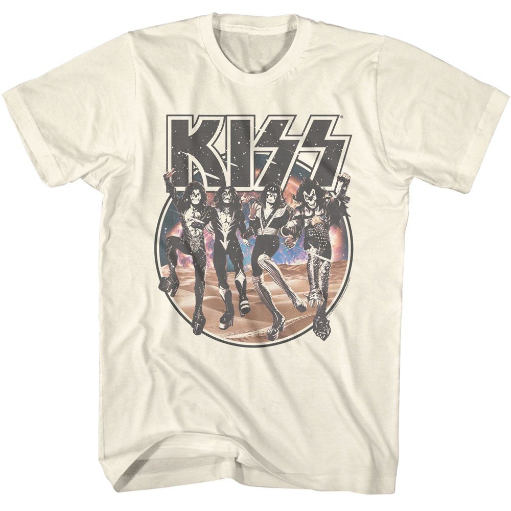 Kiss Circle With Skeleton Band Official T-Shirt