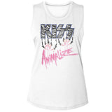 Kiss Animalize Official Ladies Muscle Tank