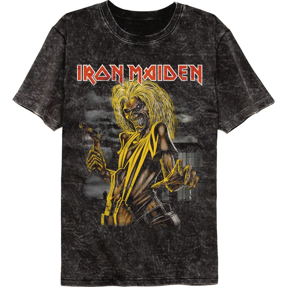 Iron Maiden Killers Cover Official Mineral Washed T-Shirt